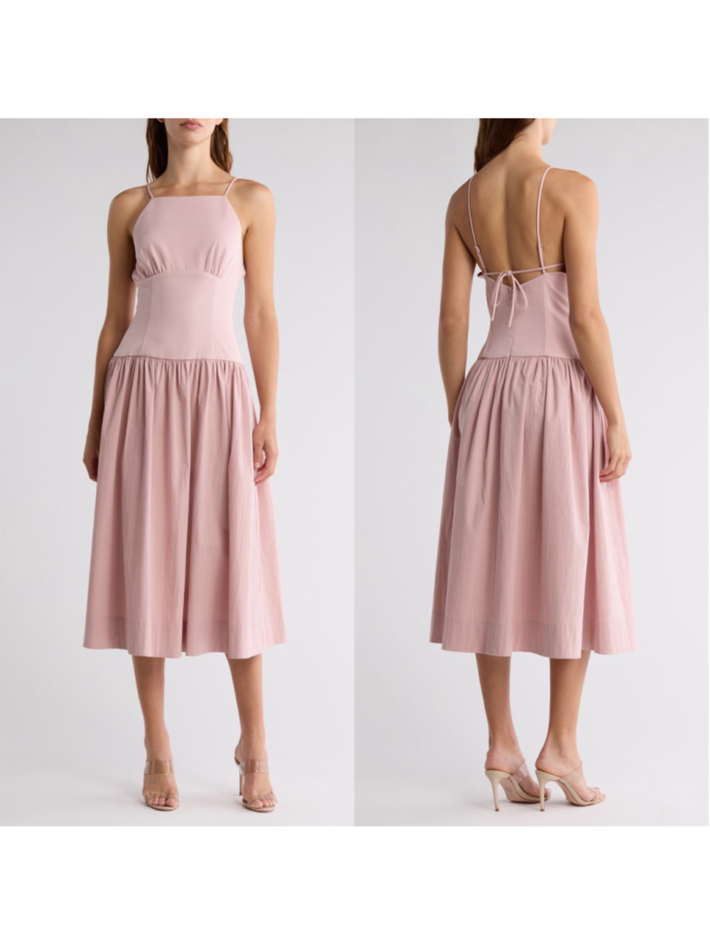 Lush Drop Waist Midi Dress sz S NWT